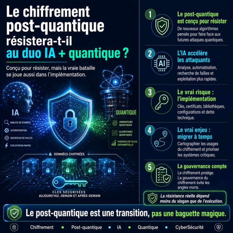 Illustration de l'article Le chiffrement post-quantique résistera-t-il au duo IA + quantique ?