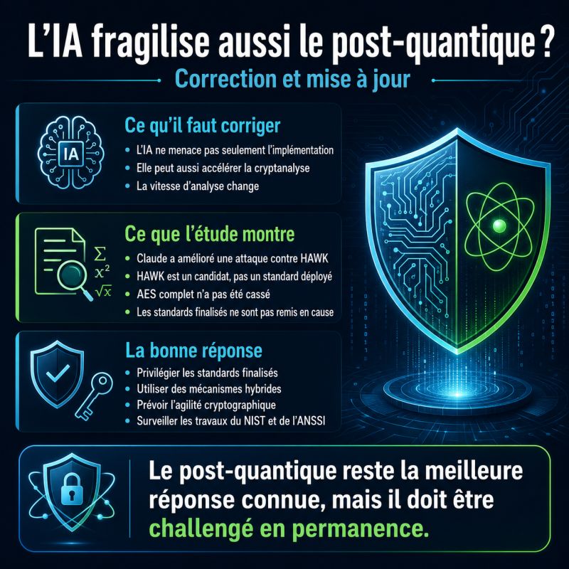 Illustration de l'article Correction : l’IA peut aussi fragiliser le post-quantique
